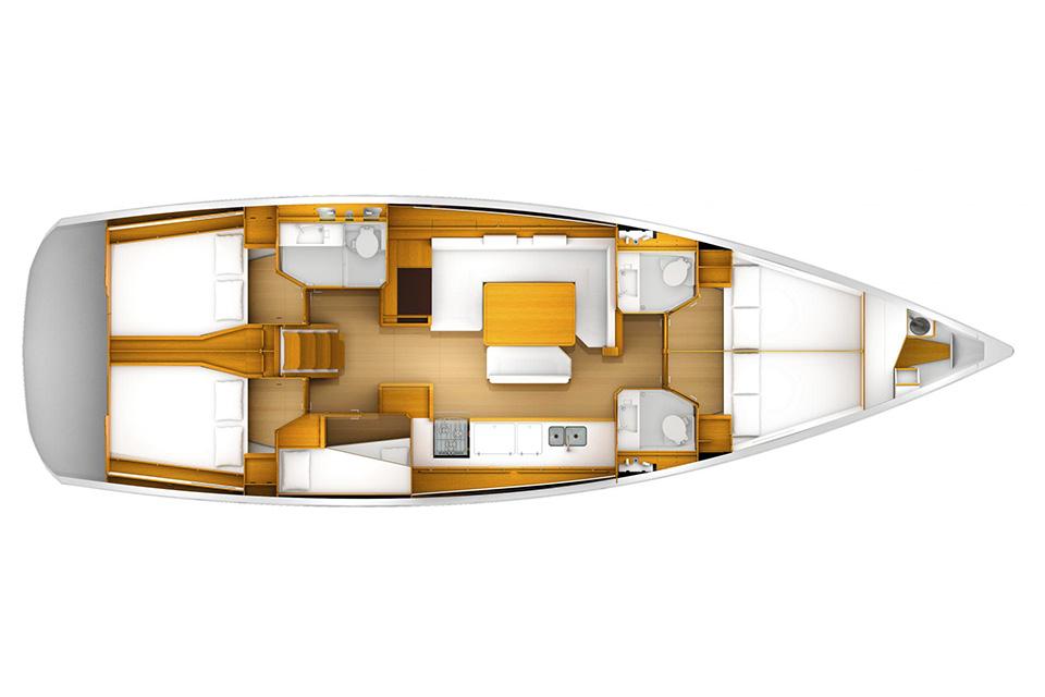 CTS luxury yacht charter greece Sun Odissey 519